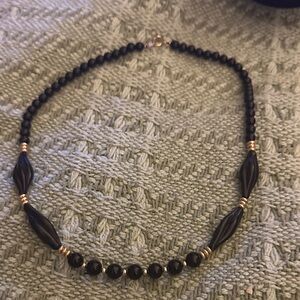 Vintage Trifari Black Beaded Women’s Necklace - Elegant Everyday Jewelry